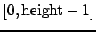 $[0,\mbox{height}-1]$